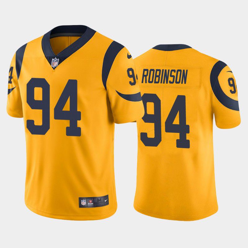 Men Los Angeles Rams 94 AShawn Robinson Nike Gold Color Rush Limited NFL Jersey